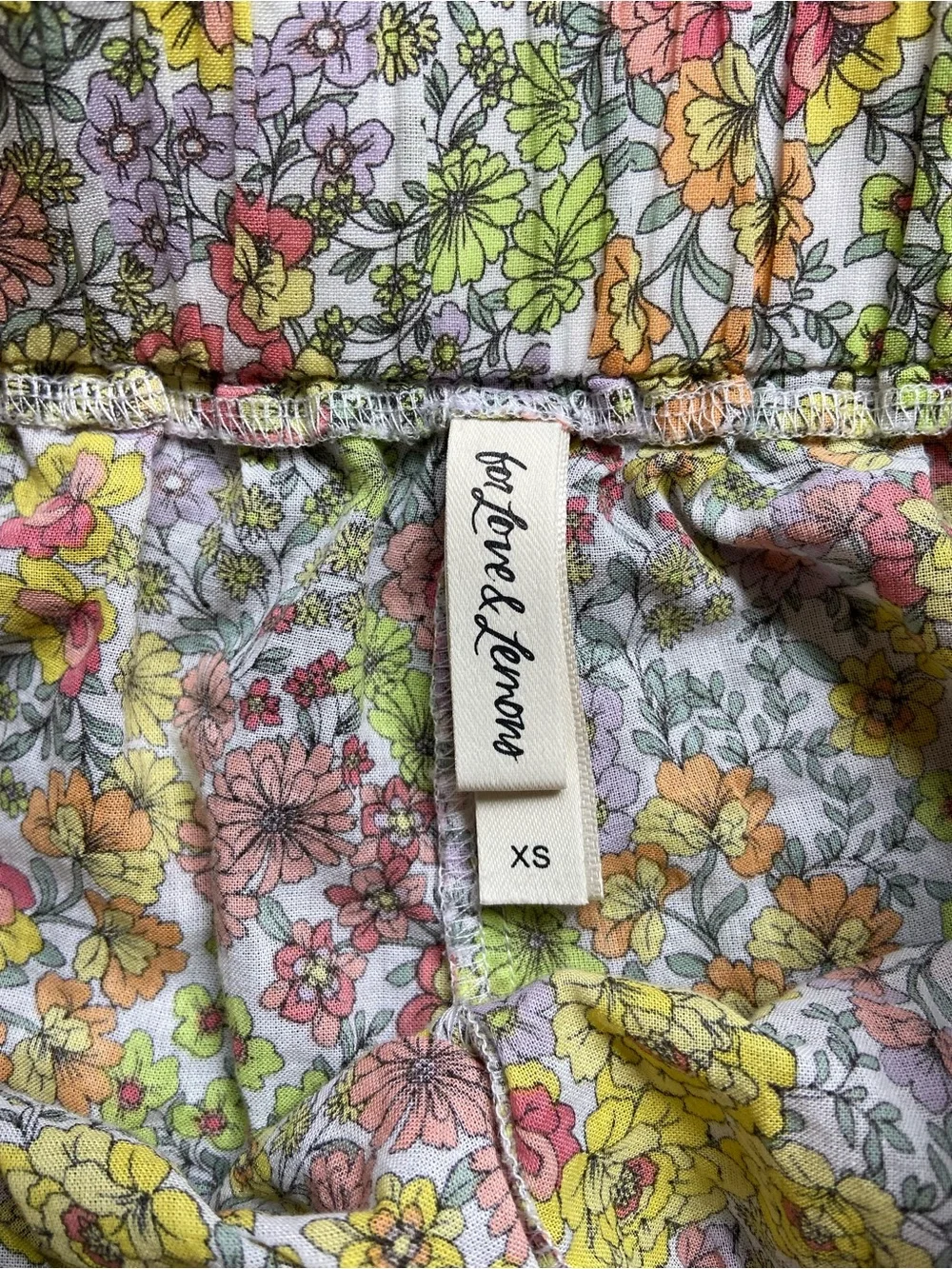 For Love & Lemons Esme Cotton High rise Floral Shorts Women's Size XS